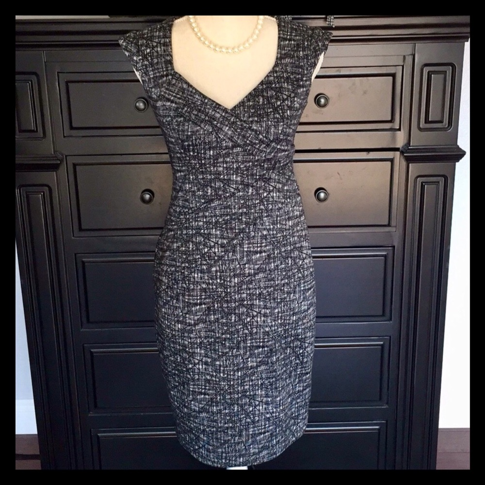 Maggy London Black and White Dress